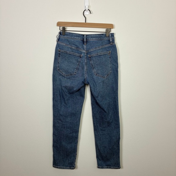 Madewell Curvy Stovepipe Jeans Medium Indigo High Rise Straight Leg 27 Petite - Picture 3 of 8